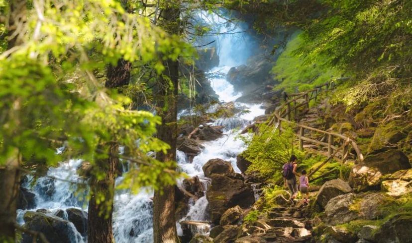 itinerario in Trentino verso le cascate del Saent 