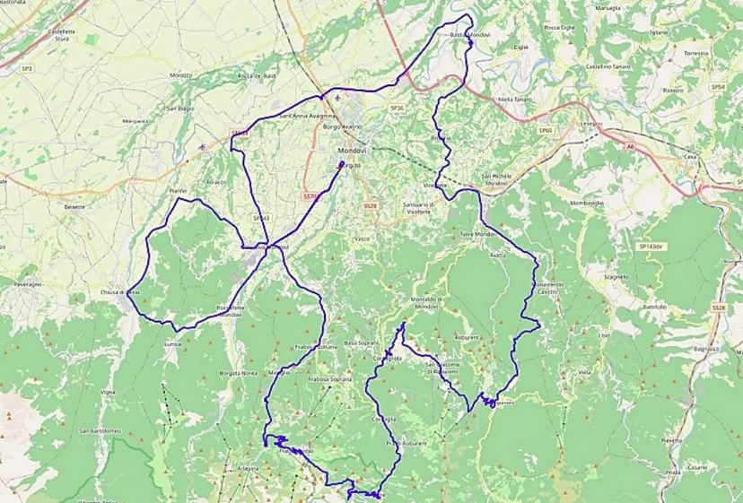 percorso della granfondo delle valli monregalesi
