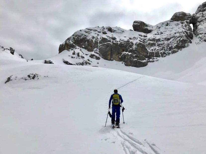 scialpinismo in Val Gelada, sopra Madonna di Campiglio 